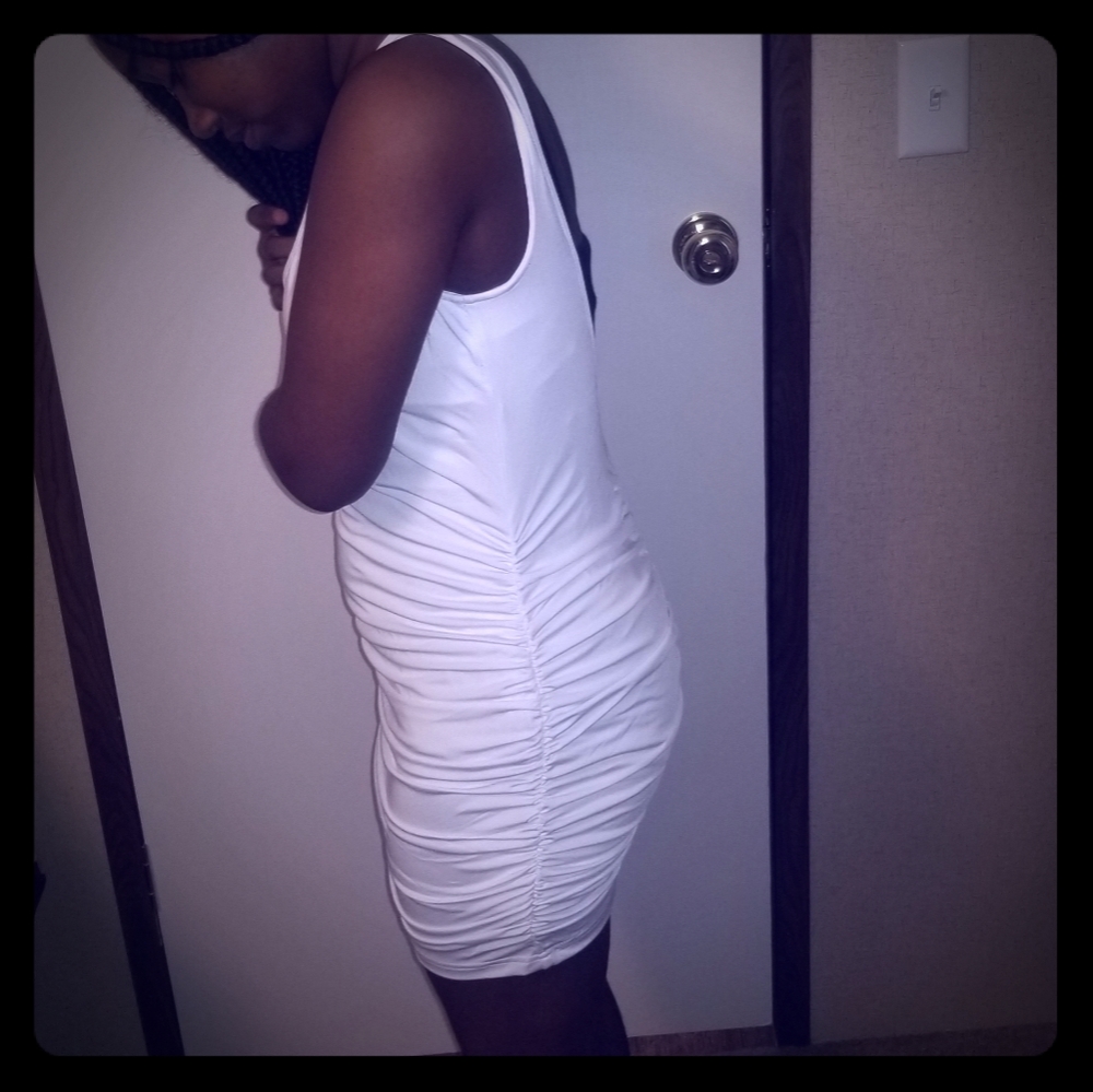 White Diamond Back Out Dress